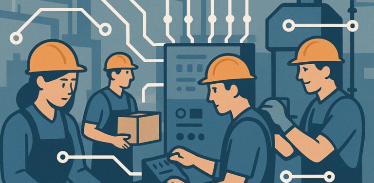 製造業DX・IT導入に関するSEO記事や展示会チラシに使用するアイキャッチ画像