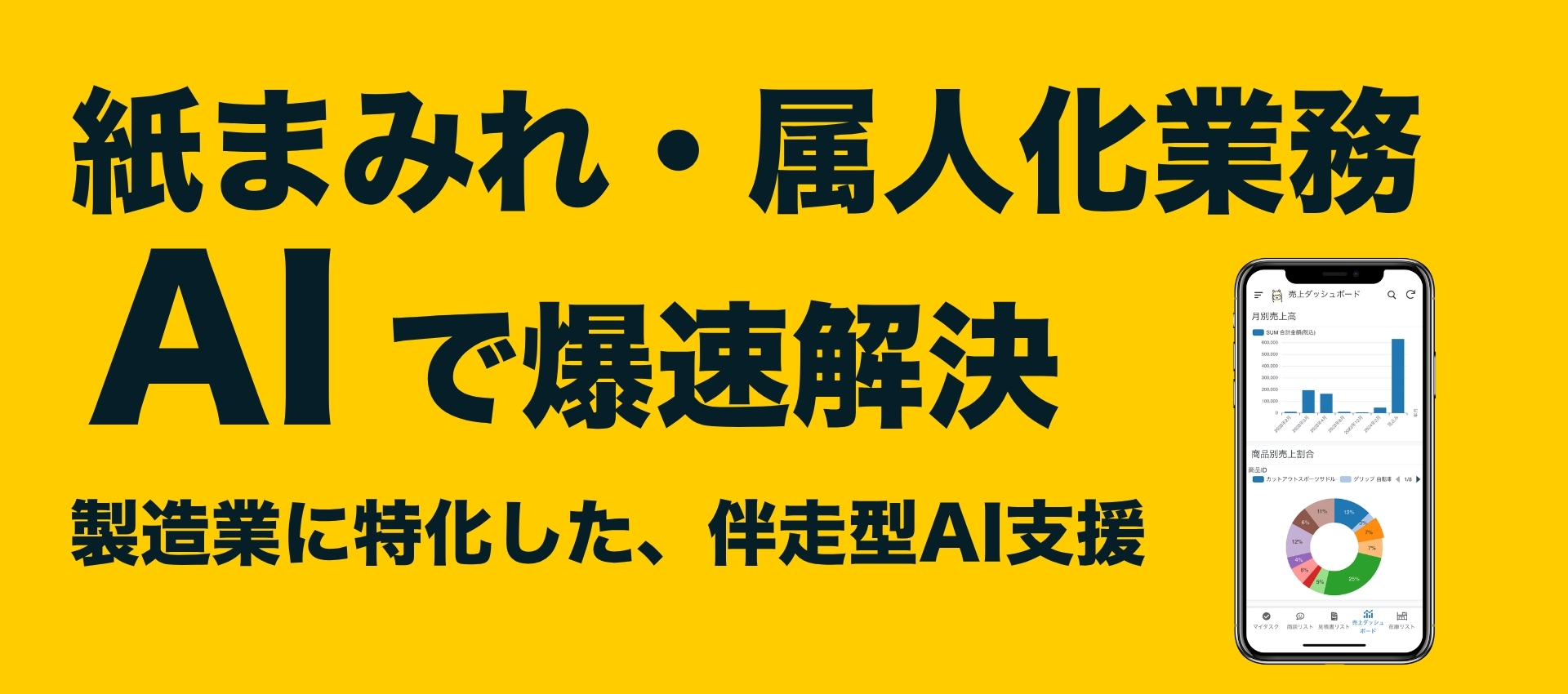 紙まみれ・属人化業務 AIで爆速解決 製造業に特化した、伴走型AI支援
